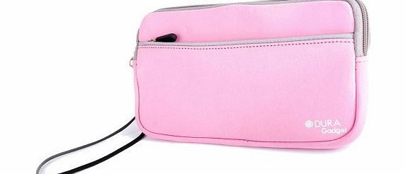 Water Resistant Pink Protective Soft Case With Front Storage Pocket For The New Sony DVP-FX750 7-Inch Portable DVD Player amp; Sony DVPFX780 7-Inch Screen DVD Portable