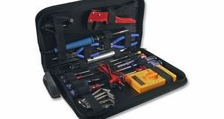 Electronics toolkit supplied within a handy zipped tool bag