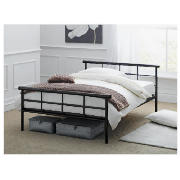 durban Double bed, black finish, with Standard