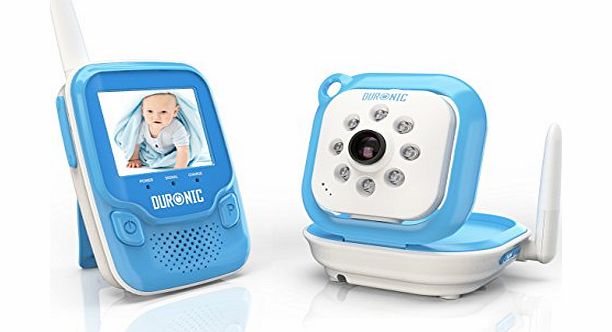Duronic B101B Blue 2.4 GHz 250m Wireless Colour Digital Video amp; Sound Baby Monitor with Night Vision