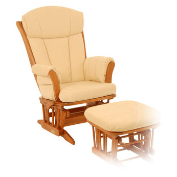 Dutailier Sofia Gliding Chair - Stone and Beech Finish