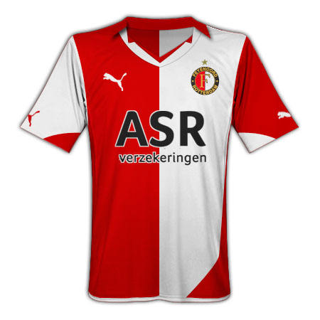 Dutch teams  2010-11 Feyenoord Puma Home Football Shirt
