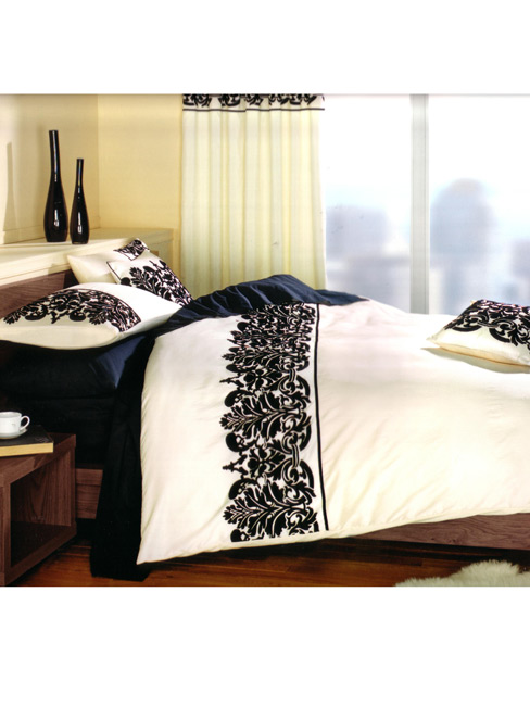 Duvet Cover Glamour Flock Signature Double Size Duvet Cover and 2 pillowcases Bedding