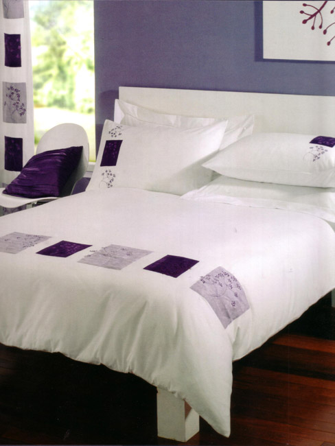 Duvet Cover Jessica Lilac Faux Suede King Size Duvet Cover and 2 pillowcases Bedding
