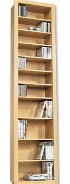 and CD Media Storage Tower - Beech Effect