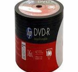 DVD-R 4.7GB Printable *** 3- DAYS WEEKEND SALE ***Spool of 100 HP - DVD-R 4.7GB 16X Inkjet Printable White Top Full Face s