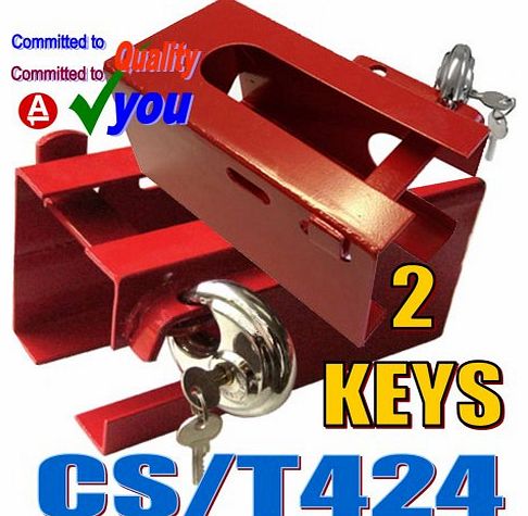 Universal Trailer Hitch Lock Caravan High Security Coupling Lock & Key CS/T424 NEW