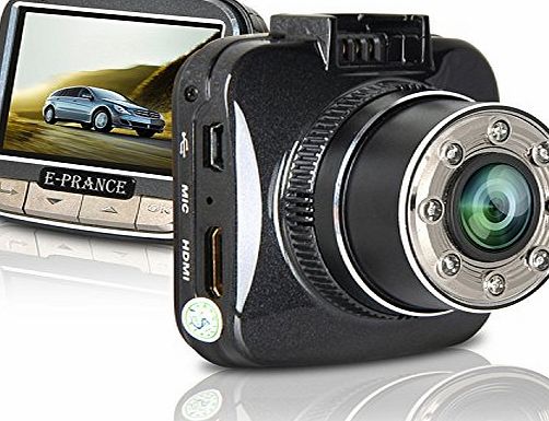 E-PRANCE New 1080P Novatek CPU 2.0`` Car DVR Driving Recorder Video Camera G50   170 Degree Wide Angle   G-sensor   12 Megapixel CMOS   Loop Recorder   Motion Detection Black (G50, DVR 32GB)