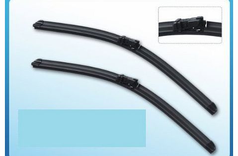 EA Twin Pack FORD FIESTA MK6 2008  AERO Flat Wiper Blades 26-15 Push Button Fitment