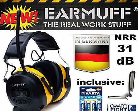 EAR-MUFF Ear Defender original ``EARMUFF`` Digital AM FM MP3 / Smart phone Radio HEADPHONES Hearing PROTECTOR Ear Muffs