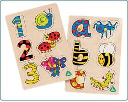 Early Years abc & 123 puzzle trays