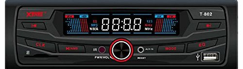 Car Audio Stereo In Dash FM Music Radio Receiver with Mp3 Player & USB SD Input AUX Receiver