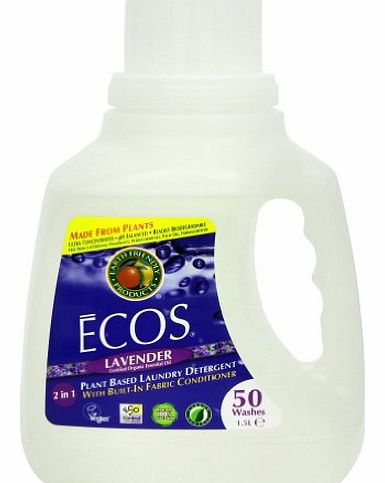 Earth Friendly Products Ecos Lavender Laundry Detergent 50 Washes 1.5 Litres