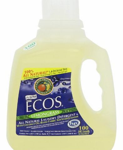 Earth Friendly Products Ecos Lemongrass Laundry Detergent 100 Washes 2.96 Litres