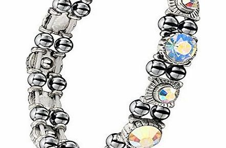 BEAUTIFUL HEMATITE CRYSTAL MAGNETIC BRACELET FOR WOMEN. 16 Color Changing Crystals Beads. 32 High Quality Hematite Therapy Magnets. One year Guarantee. Arthritis Aid, RSI, Carpal Tunnel. Migraines. **