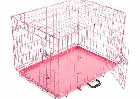 Easipet Dog Cage, 24-inch, Pink