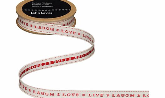 East of India Live, Laugh, Love Ribbon, 3m