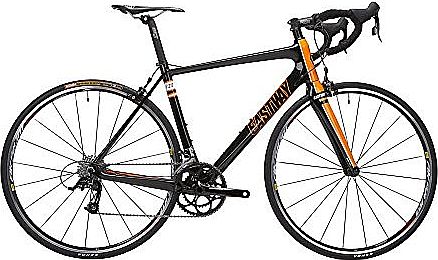 Eastway Mens R 2.0 Carbon Road Bike - Black/Orange, Medium