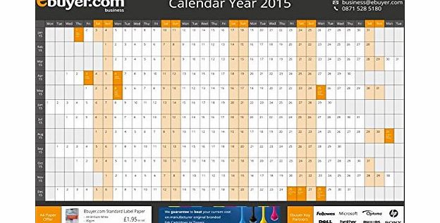 Ebuyer.com Calendar Year A1 2015 Wall Planner