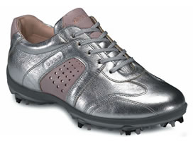 ecco Ladies Golf Shoe Casual Cool Premier Silver/Rose 38543