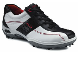 Ecco Ladies Golf Shoe Casual Pitch Hydromax Black/White Raspberry 38823