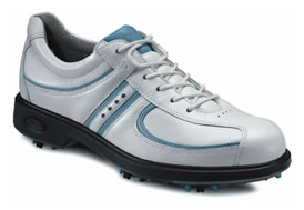 ecco Ladies Golf Shoe Classic Premier White/Blue