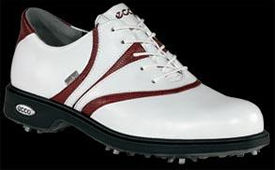 Ecco New Classic Saddle GTX Womens Golf Shoe White/Brick