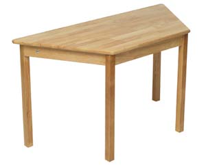 ECO nature hardwood trapezoidal tables