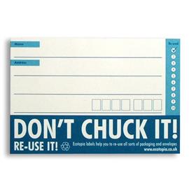 Eco Reuse Labels - Dont Chuck It! Reuse It!