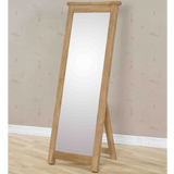 Ecofurn Lynmouth Cheval Mirror in Solid wood with Light Oak finish