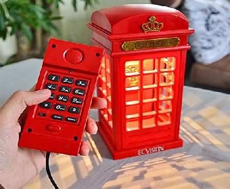 ECVISION Vintage Corded Telephone Two-in-one Landline Phones with Designed USB Charging LED Touch Dimmable Night Light Novelty Home Telephone Office Fixed Line Phone amp; Desk Lamp (Telephoneamp;Nig