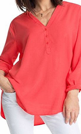edc by Esprit  Womens Long Sleeve Blouse - Red - 14