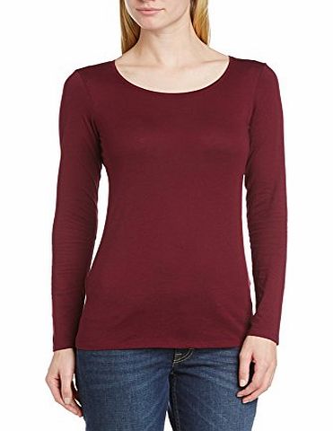 edc by Esprit Womens 114CC1K011 Long Sleeve T-Shirt, Purple (Grape Juice), Size 12 (Manufacturer Size:Medium)