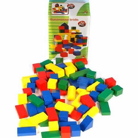 Edco Wooden Building Blocks - 75pce Construction Set