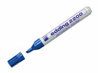 Edding 2200 permanent blue chisel tip marker