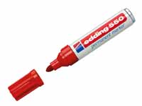 Edding 550 permanent red bullet tip marker pen,