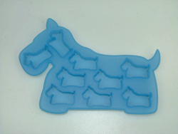 Silicone Ice Tray - Scottie Dog (Blue) -
