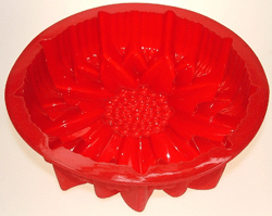 Silicone Sunflower Cake Pan Red 240X240X75