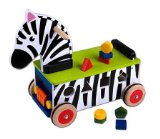 Eddu Toy BIGJIGS Shape Sorter Zebra Ride