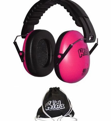 Edz Kidz  Ear Defender for Children and Kids With Carry Bag (Pink)