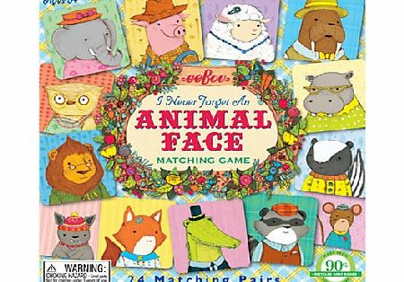 Eeboo I Never Forget An Animal Face Matching Game