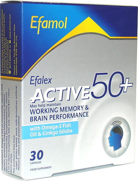Active 50+ Omega-3 and Ginkgo Capsules x30