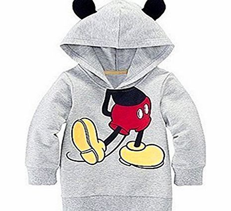 EFE Baby Girls Boys Kids 3D Mickey Minnie Mouse Hooded Sweatshirt T-shirt Top 5-6 Years