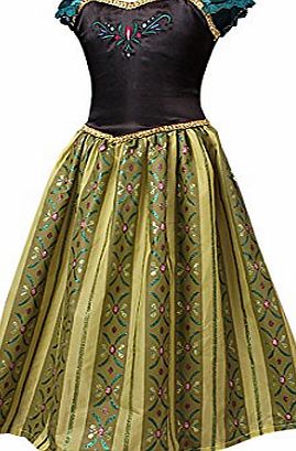 EFE Girls Princess Halloween Christmas Party Costume Gown Dress Kids Deluxe Cosplay Dressing Up (4-5 years)