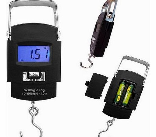  DIGITAL FISHING SCALES 50k CARP BASS TROUT SALMON FLY PIKE SALTWATER RIVER FISHING HANGING SCALES. FREE BATTERIES INCLUDED