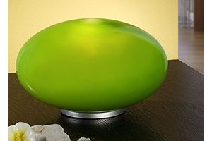 Eglo Lighting Naro Modern Nickel Matt Table Lamp With A Green Glass Shade