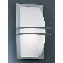 Park Silver Curved Outdoor Wall Light
