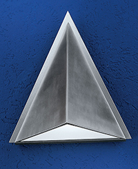 Eglo Lighting Trigo Modern Triangular Stainless Steel Outdoor Wall Light
