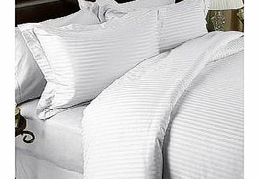 Egyptian Bedding 300-Thread-Count Egyptian Cotton 300Tc Sheet Set, California King, White Damask Stripe 300 Tc