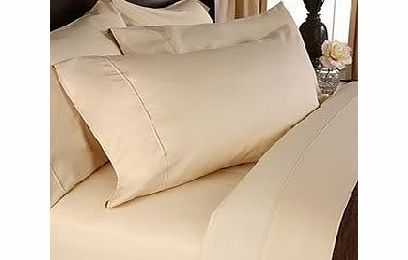 Egyptian Cotton Factory Store Luxurious Seven (7) Piece Set, Gold Solid / Plain, Queen Size, 4Pc Bed Sheet Set amp; 3Pc Duvet Set, 1200 Thread Count Ultra Soft Single-Ply 100 Egyptian Cotton, 1200Tc